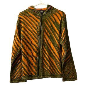 Shop Therapy Hoodie Zip Up Size‎ Large Boho Grunge Hip Hop Colorblock Party